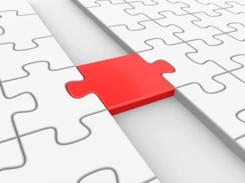 Puzzle as bridge Stock Illustration
