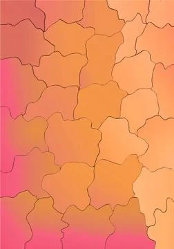 Puzzle bright orange vector background Illustrazione stock
