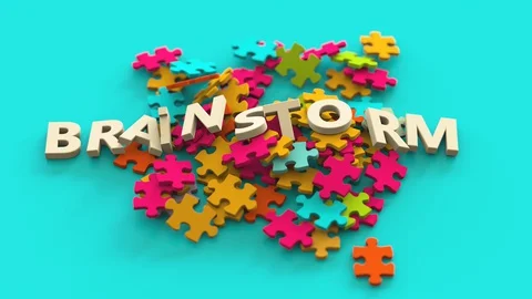 Puzzle brinestorm Stock Footage 129070980