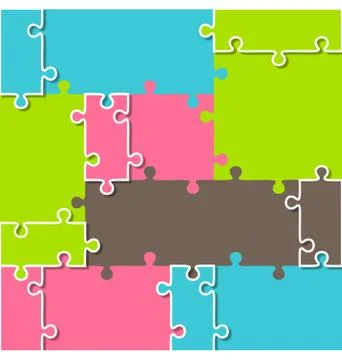 Puzzle Brochure Infographic Element Stock Illustration