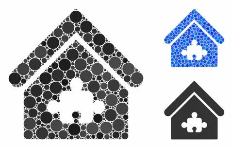 Puzzle building Composition Icon of Circle Dots Ilustración de archivo