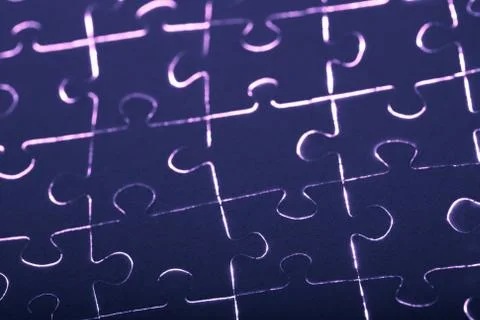 Puzzle with burning edges Stock Photos
