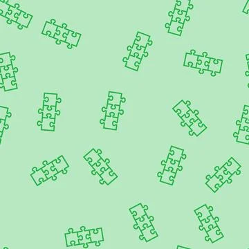 Puzzle business solution line seamless pattern Stock Illustration