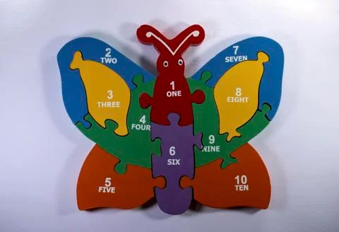 Puzzle butterfly Stock Photos