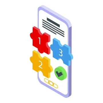 Puzzle case icon isometric vector. Business study Stockillustratie