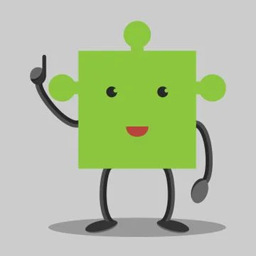 Puzzle character, insight Stock Illustration