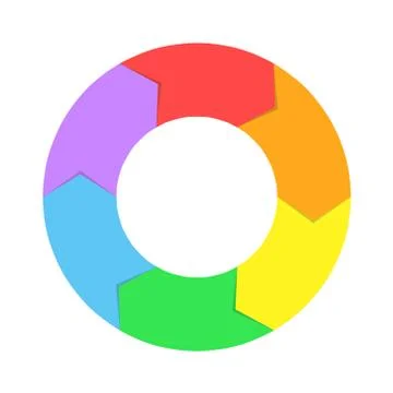 Puzzle circle arrows jigsaw game figure icon. Isolated and flat illustration. Stock-Illustration