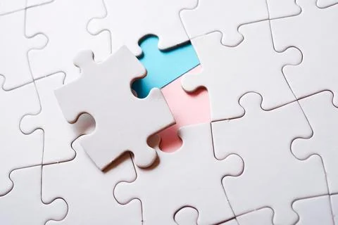Puzzle close up 스톡 사진