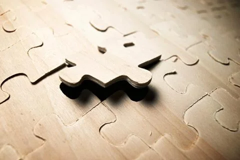 Puzzle close up 스톡 사진