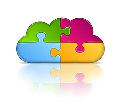Puzzle Cloud Stock Illustration