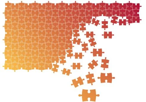 Puzzle with combining elements Stock Illustration