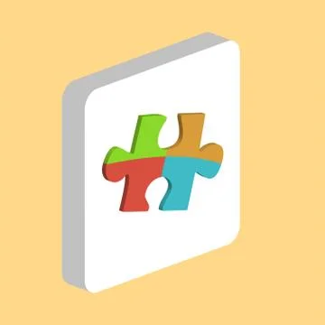 Puzzle computer symbol Illustrazione stock