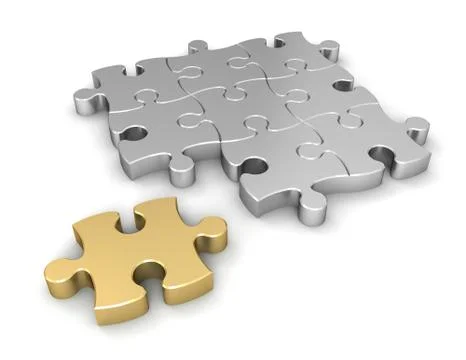 Puzzle concept 3d illustration Stock Illustration