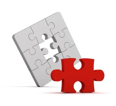 Puzzle concept  3d illustration Stock Illustration