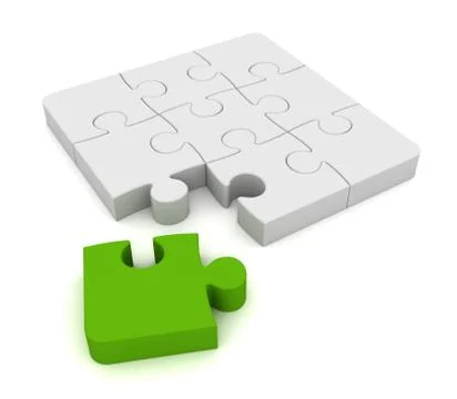 Puzzle concept  3d illustration Stock Illustration