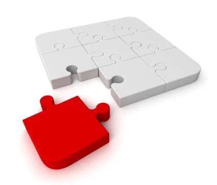 Puzzle concept  3d illustration Stock Illustration