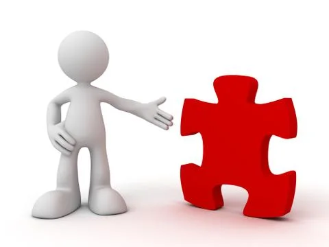 Puzzle concept  3d illustration Stock Illustration