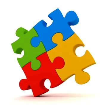Puzzle concept   3d illustration Stock Illustration