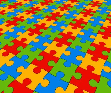 Puzzle concept  3d illustration イラスト素材