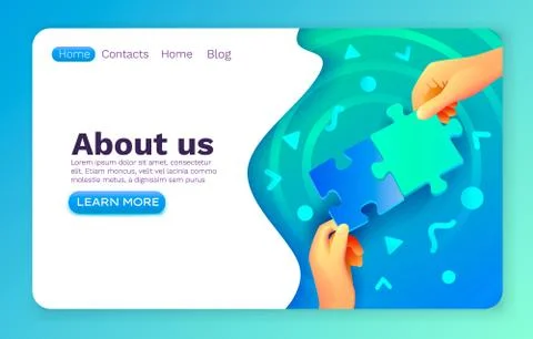 Puzzle connection group, people work concept team, office teamwork game, Vector Stock Illustration