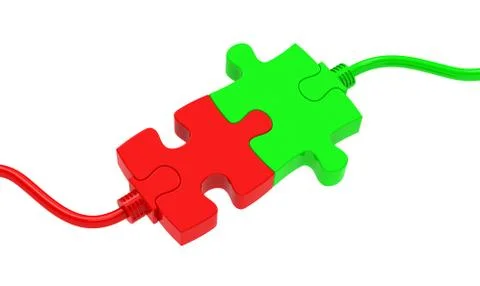 The puzzle connection Stock Illustration
