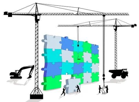 Puzzle Construction Stockillustratie
