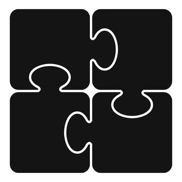 Puzzle core icon simple vector. Social trust Stock Illustration