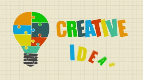 Puzzle Creative Idea Lamp Stock Footage 281626788
