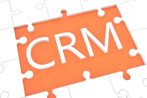 Puzzle crm concept Stock Illustration