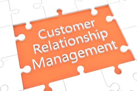 Puzzle crm concept Stock Illustration