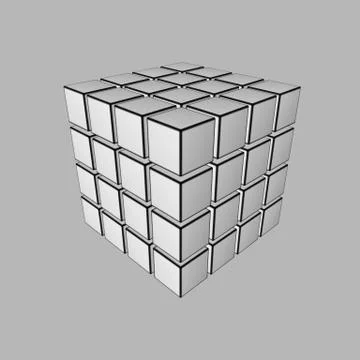 Puzzle cube Illustrazione stock