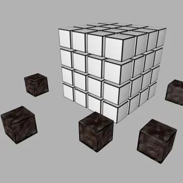 Puzzle cube Stock Illustration