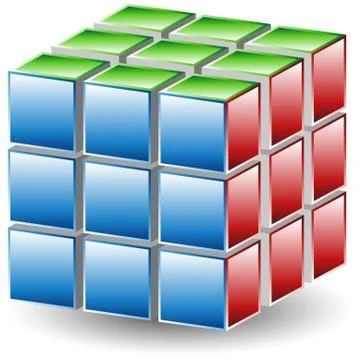 Puzzle cube Stock Illustration