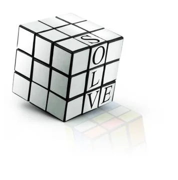 Puzzle cube solve Stock Photos