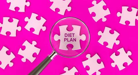 PUZZLE DIET PLAN Stock Photos