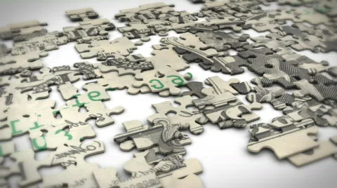 Puzzle dollar note Video stock 630587