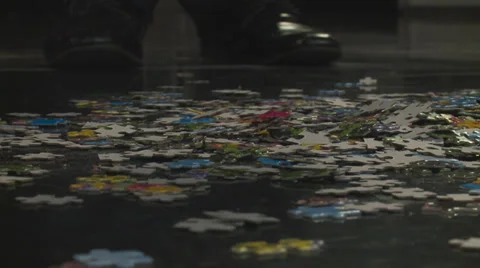 Puzzle Drop 01 Stock Footage 27677317
