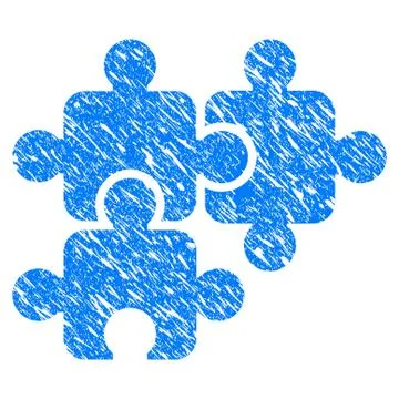 Puzzle Elements Grunge Icon Stock Illustration