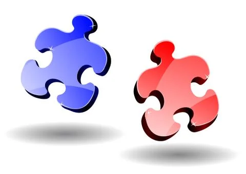 Puzzle elements Stockillustratie