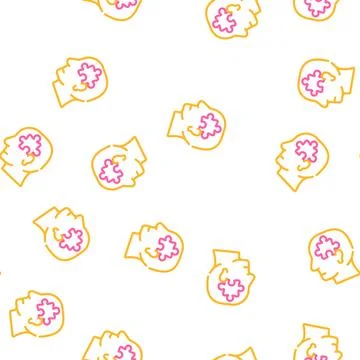 Puzzle employee problem and task vector seamless pattern 스톡 일러스트