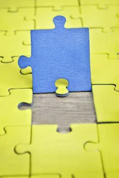 Puzzle with empty piece Stock Photos