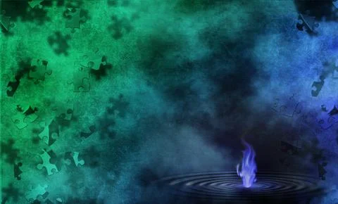 Puzzle Flame Stock Illustration