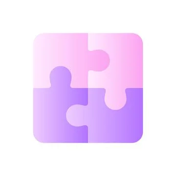 Puzzle flat gradient two-color ui icon Illustrazione stock