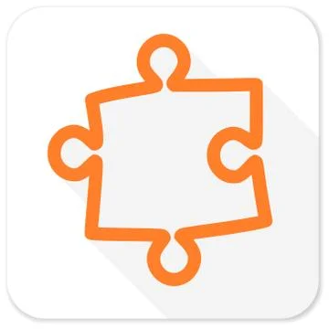 Puzzle flat icon Stock Illustration