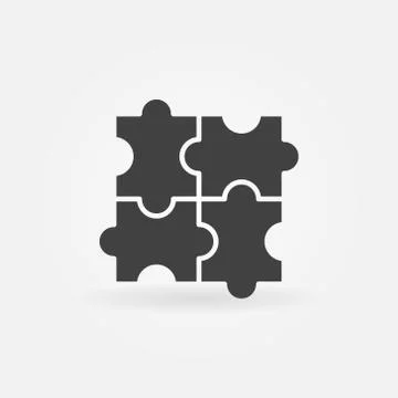 Puzzle flat icon Stock Illustration