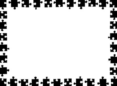 Puzzle frame Stock Illustration