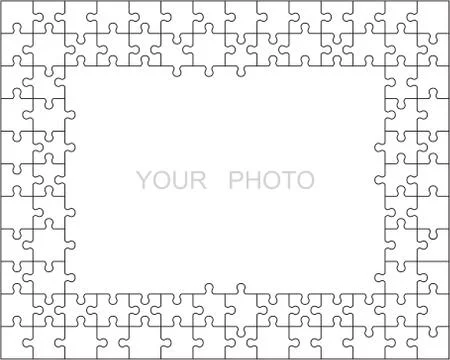 Puzzle frame or border Stock Illustration