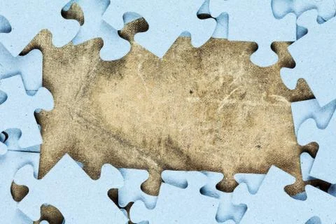 Puzzle frame for your text Foto stock