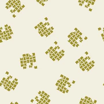 Puzzle game board table glyph seamless pattern Stock Illustration