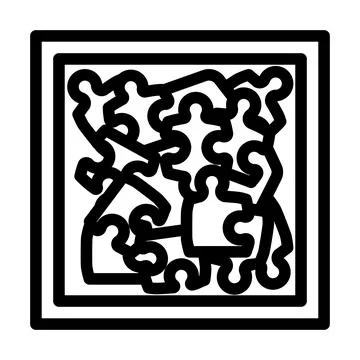 Puzzle game board table line icon vector illustration Illustrazione stock
